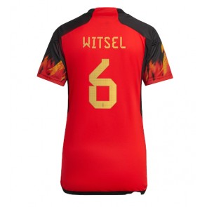 Belgien Axel Witsel #6 kläder Kvinnor VM 2022 Hemmatröja Kortärmad